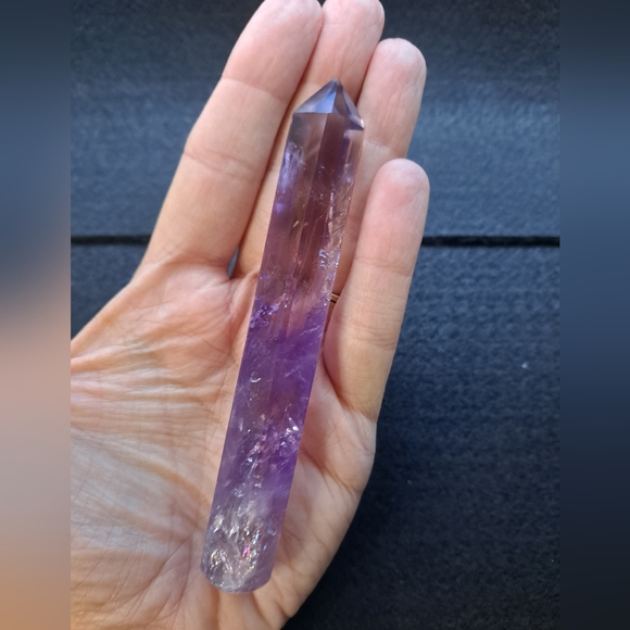 Purple Amethyst Crystal Massage Wand - Picture 3 of 5